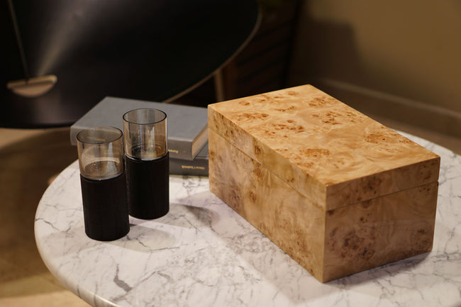 CASETTA' Spanish Cedar Mapa Burl Medium