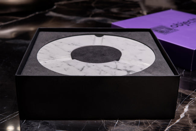 LOOP ' Calacatta White Marble Cigar Tray