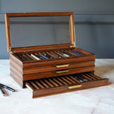 STYLO' Walnut Pen Box - 3 Drawer