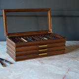 STYLO' Walnut Pen Box - 3 Drawer
