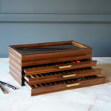 STYLO' Walnut Pen Box - 3 Drawer