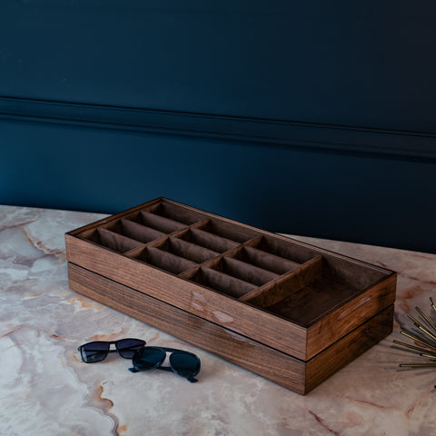 NIDO DI' Walnut Eyeglasses Accessories Drawer