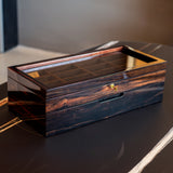 Ebony Wood Eyewear Organizer: 16-Compartment Sunglasses Display Case