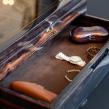 Ebony Wood Eyewear Organizer: 16-Compartment Sunglasses Display Case