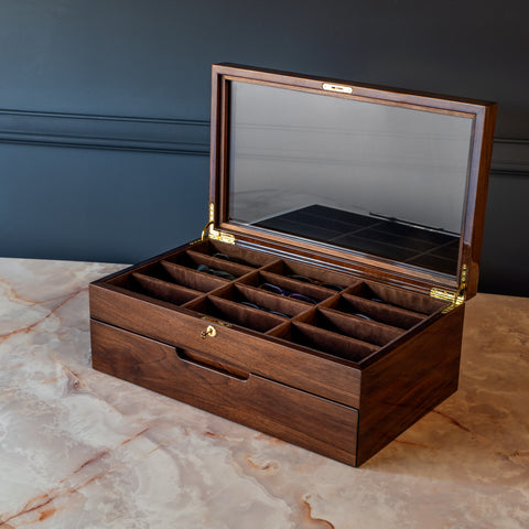 NIDO DI FARFALLE' Walnut Matte/Glosy Eyeglasses Box