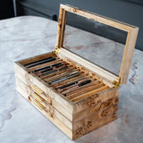 STYLO' Mappa Burl Pen Box - 3 Drawer