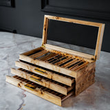 STYLO' Mappa Burl Pen Box - 3 Drawer