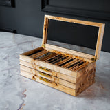 STYLO' Mappa Burl Pen Box - 3 Drawer