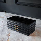 STYLO' Black Oak Pen Box - 3 Drawer