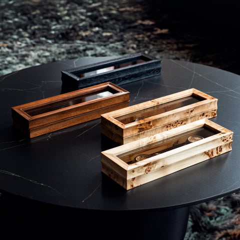VOGUER ' Single Black Oak Watchbox