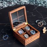 VOGUER' Matte&Glossy Walnut Watch Box