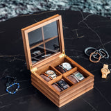 VOGUER' Matte&Glossy Walnut Watch Box