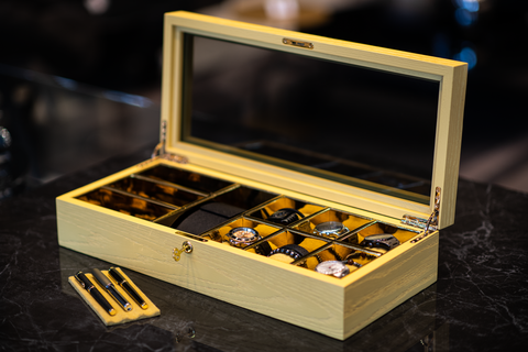 CARPE DIEM' XL Gold Watch Box