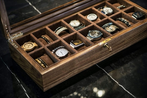 CARPE DIEM' XL Watch Box Walnut