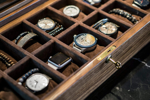 CARPE DIEM' XL Watch Box Walnut