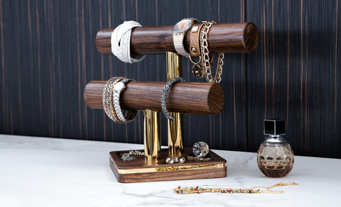 CELINE ' Walnut Jewelry Stand