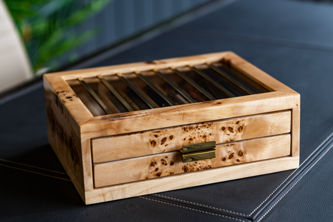 STYLO' Pen Box Mapa Burl