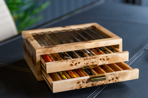 STYLO' Pen Box Mapa Burl