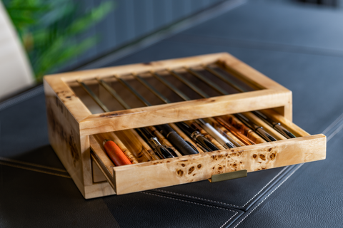 STYLO' Pen Box Mapa Burl