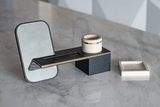CYLO' Walnut&Marble Makeup Organizer