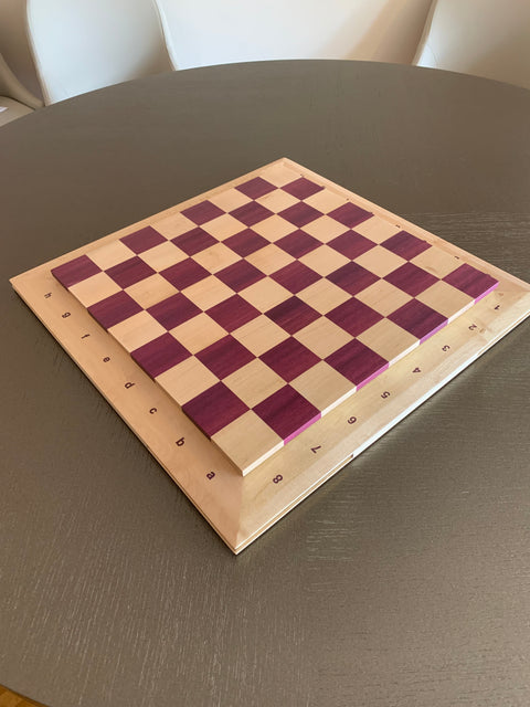 MONO' Purple Heart & Mapple Chess Board