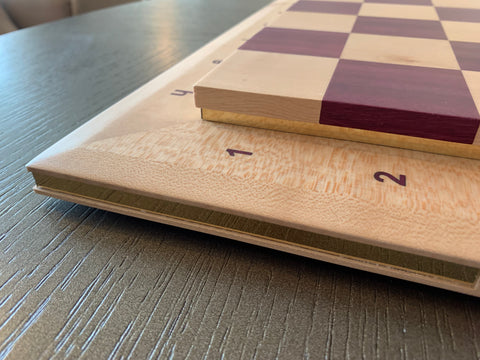 MONO' Purple Heart & Mapple Chess Board