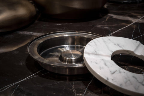 LOOP ' Calacatta White Marble Cigar Tray