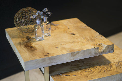 SHE ' Mapa Burl Side Table