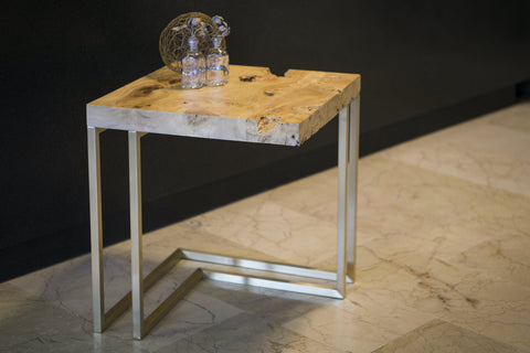 SHE ' Mapa Burl Side Table