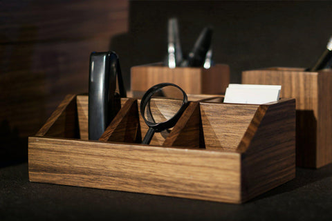 STYLO' Desk Organizer Walnut