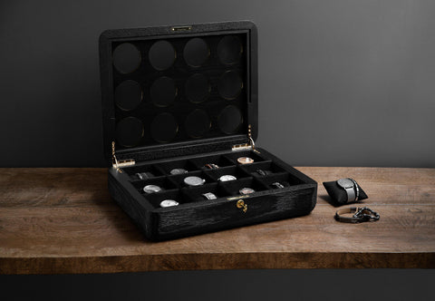 VOYEUR BLACK' Black Oak Watchbox