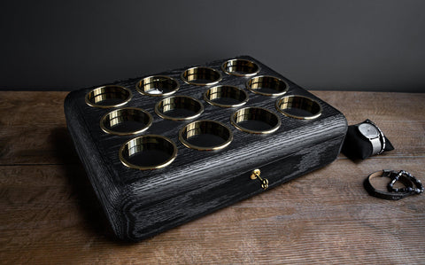 VOYEUR BLACK' Black Oak Watchbox