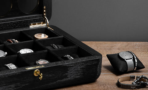 VOYEUR BLACK' Black Oak Watchbox