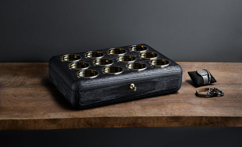 VOYEUR BLACK' Black Oak Watchbox