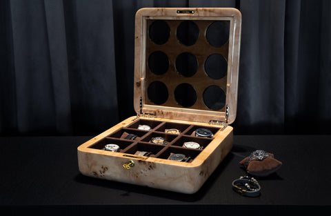 VOYEUR' Mapa Burl Watch Box '9