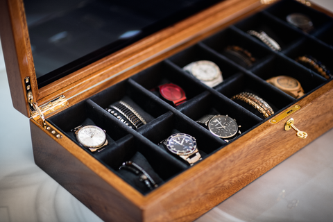 CARPE DIEM XL' Acacia & Ebony Watch Box