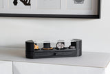 QUATRO' Walnut & Black Oak Watchbox with Drawer