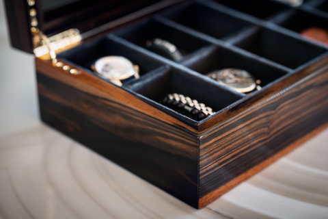 CARPE DIEM XL' Acacia & Ebony Watch Box