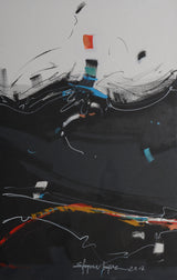 H20 | Abstract Painting On Canvas 17x27"