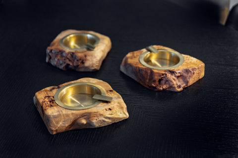 CENERE' Ashtray Mapa Burl