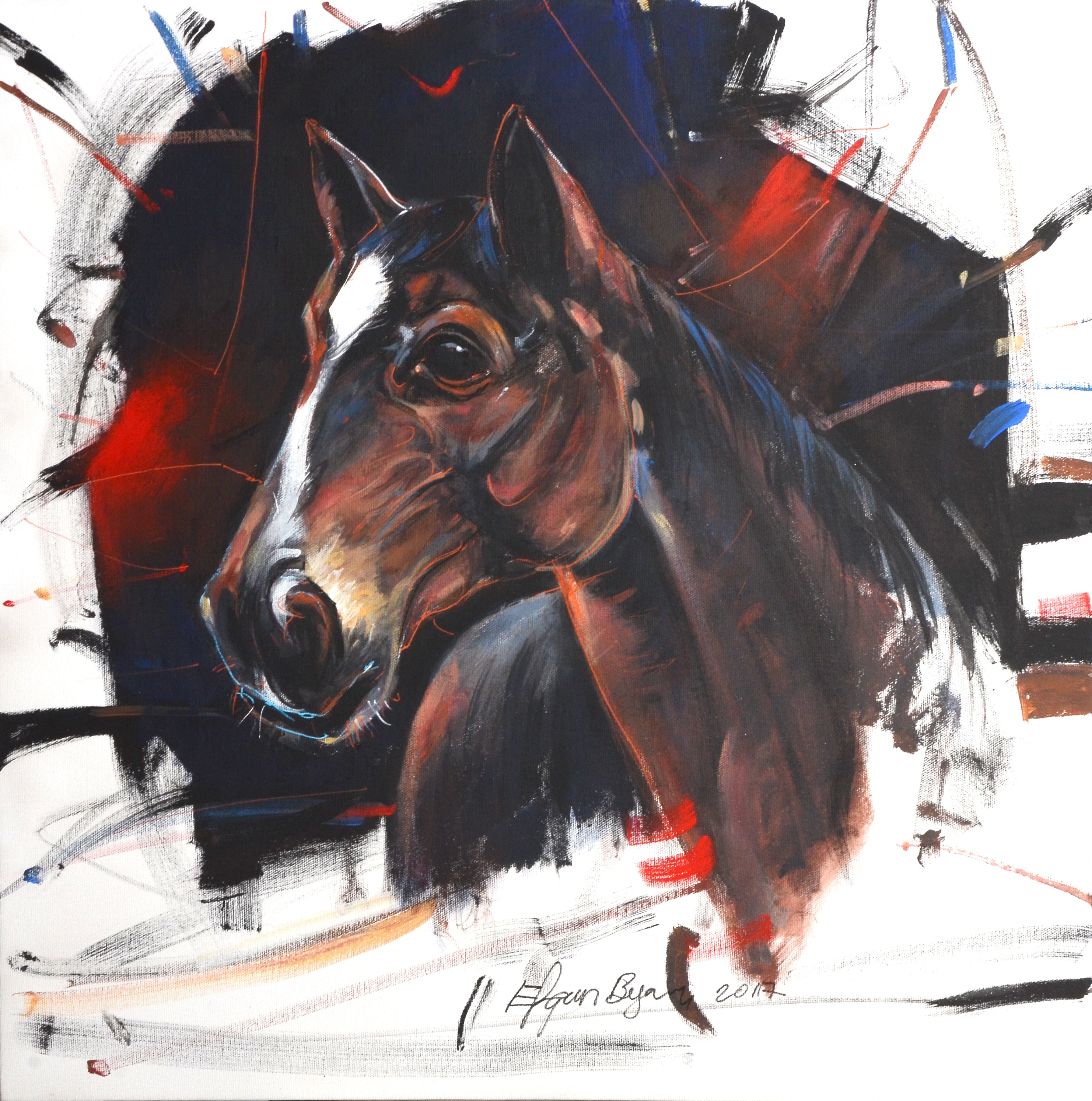 HORSE 油絵アート HORSE 油絵アート