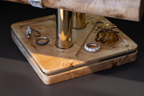 CELINE ' Mapa Burl Jewelry Stand